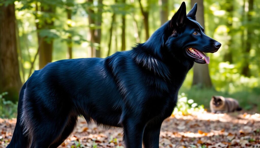 Black German Shepherd as a giant black dog breed