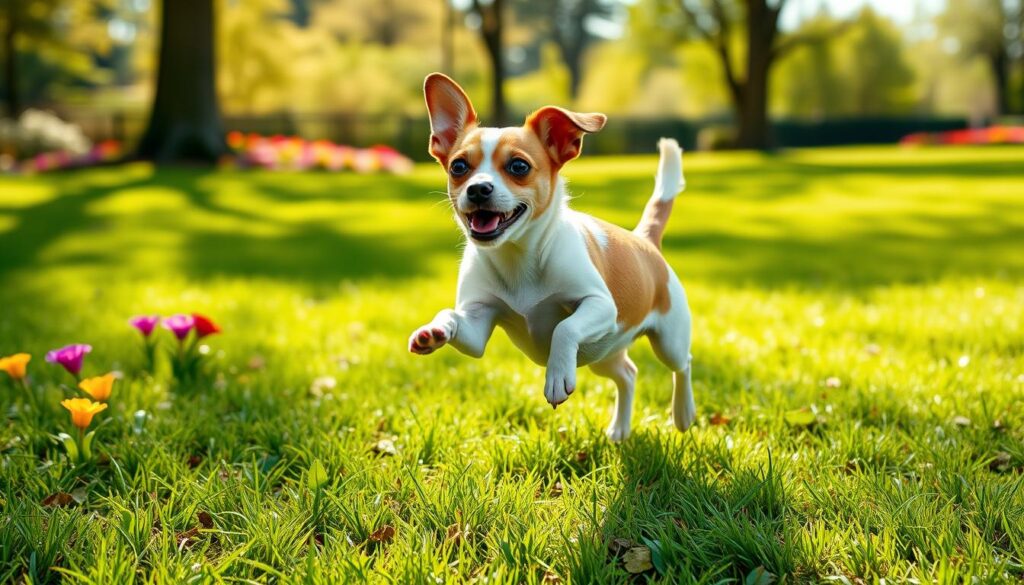 jack russell chihuahua hybrid playing