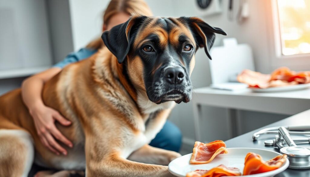 what to do if dog eats too much bacon