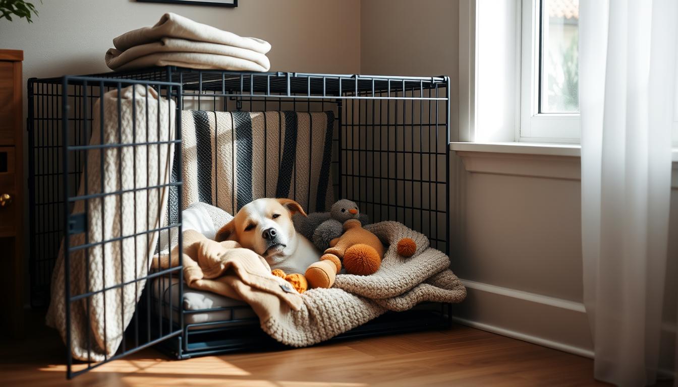 how to crate train an older dog​